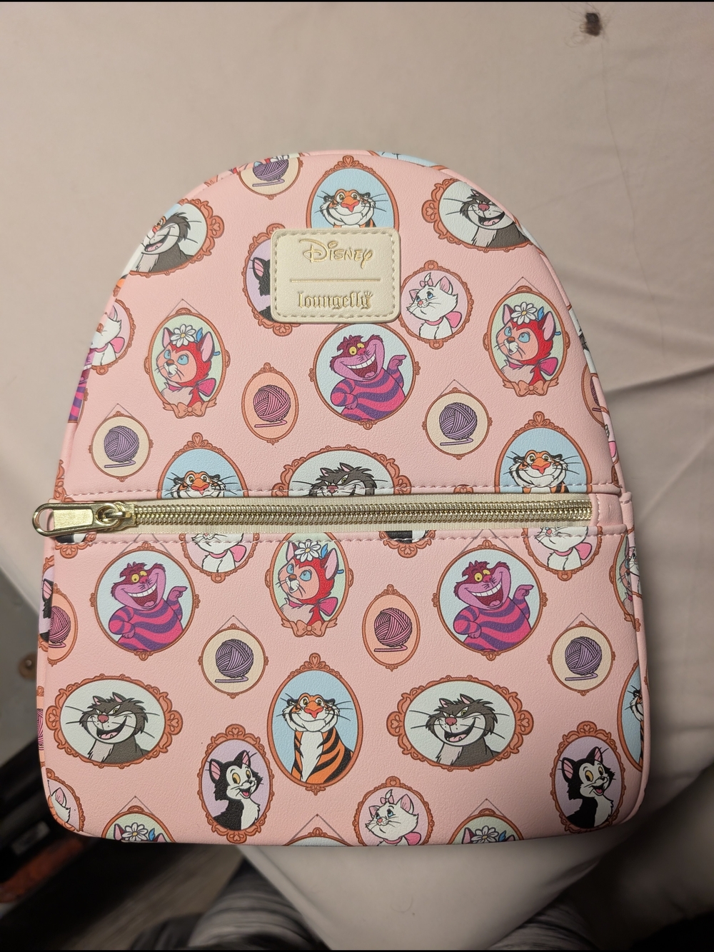 Loungefly Pink Disney Cats Pattern Mini Backpack
